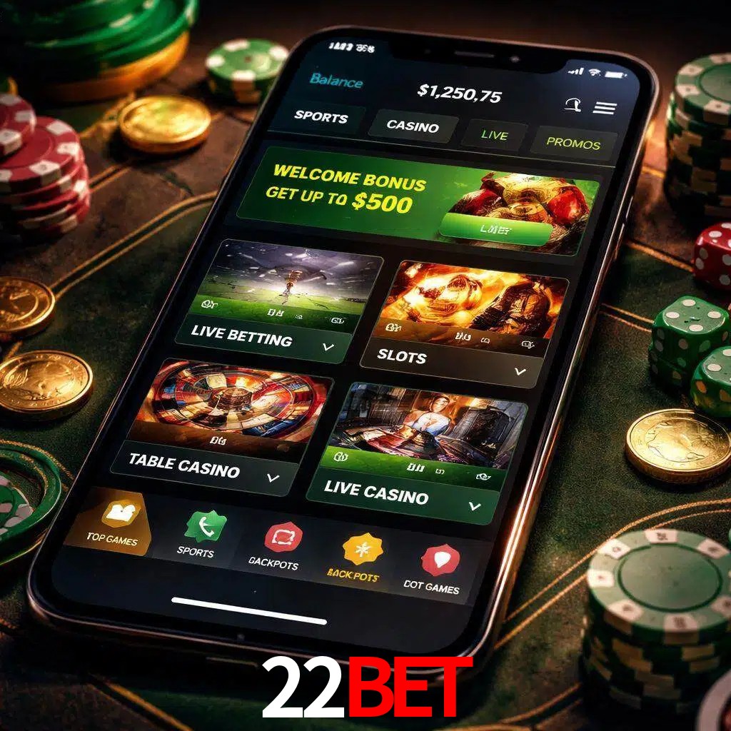 Diseño de juegos móviles 22bet para usuarios en México